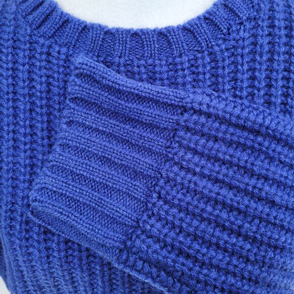 VTG Polo Ralph Lauren Blue Crew Neck Long Sleeve Wool Sweater Women's Large - Picture 4 of 5